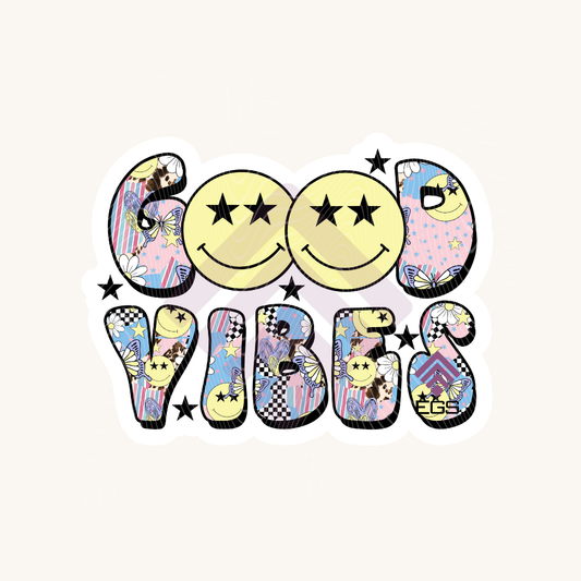 Good Vibes Doodles Sticker