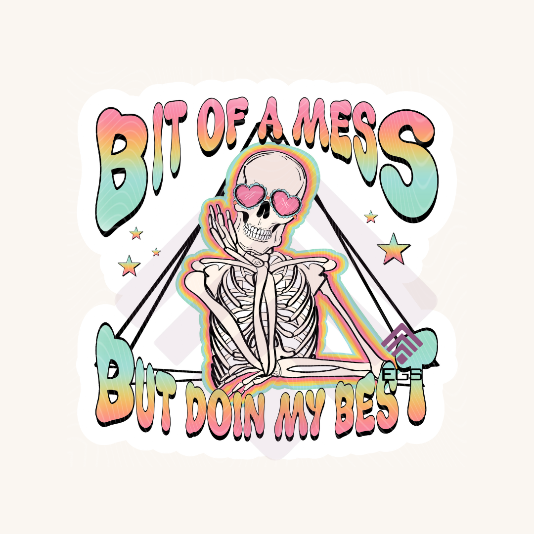 Doing My Best Sticker