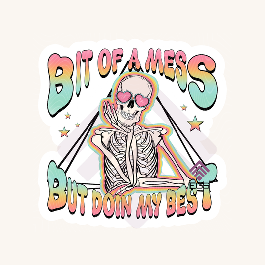 Doing My Best Sticker