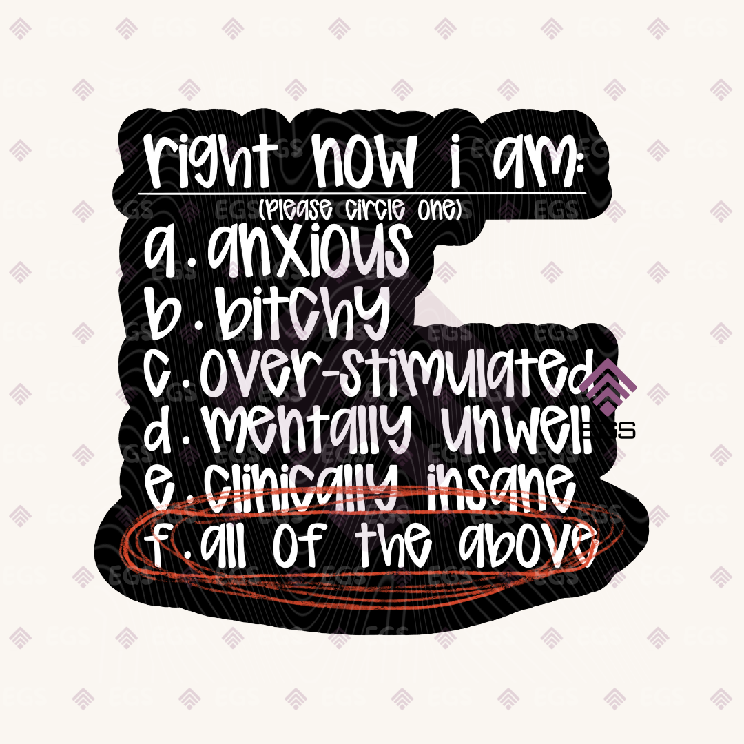 Right Now I'm... Sticker