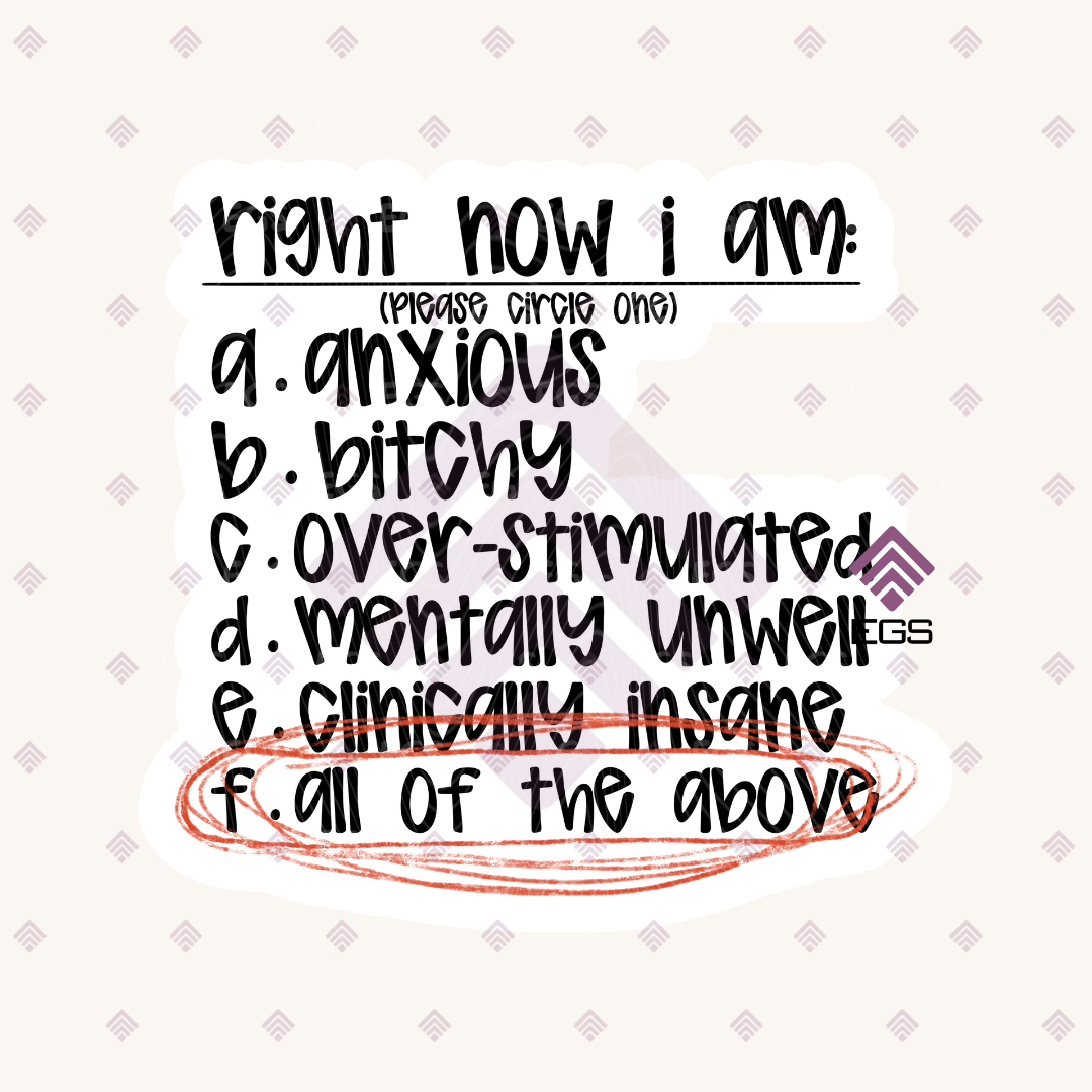 Right Now I'm... Sticker