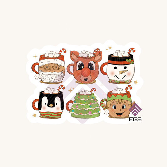 Christmas Cheer Mugs Sticker